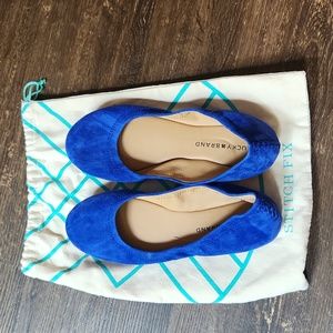 Lucky Brand royal blue suede ballet flats